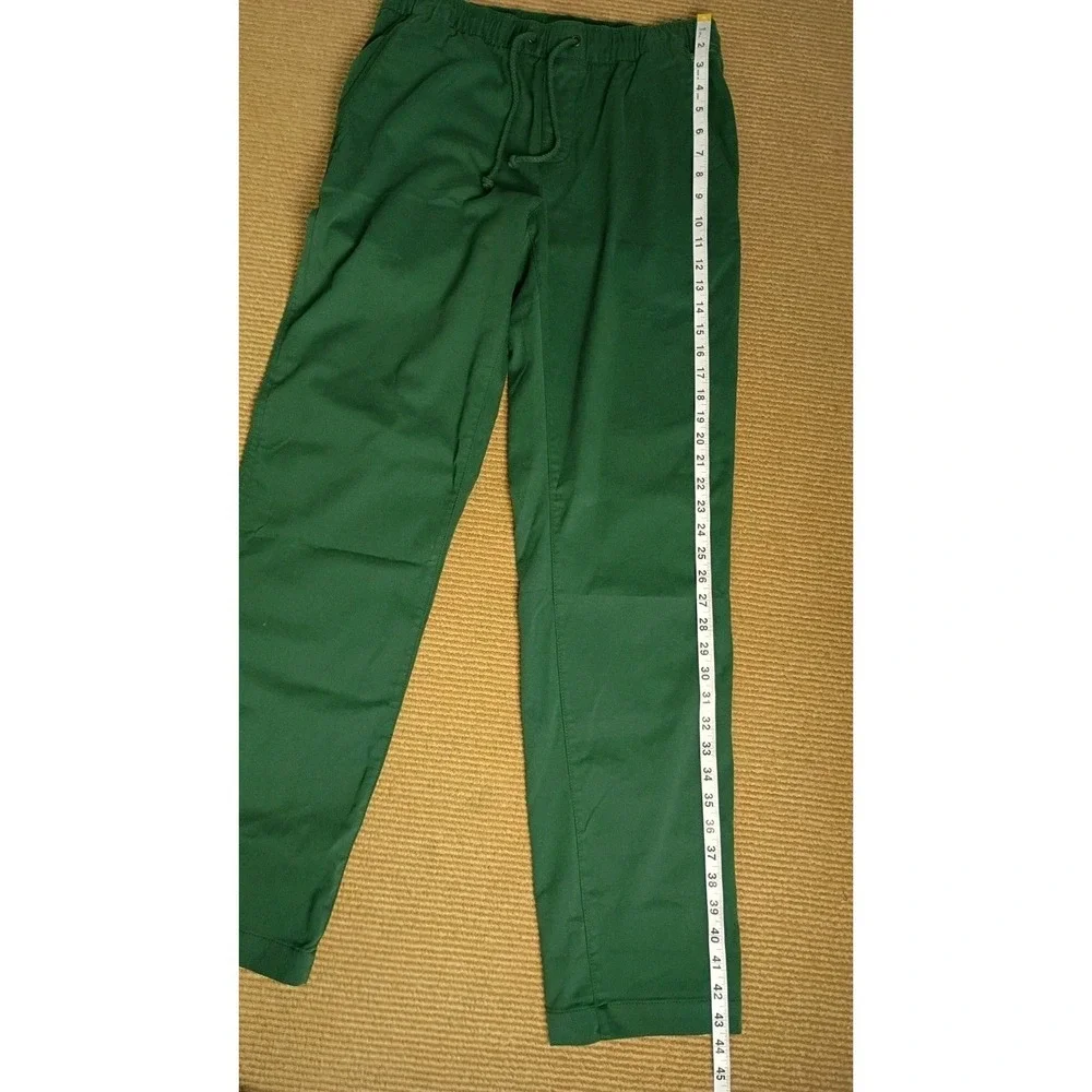 L.L.Bean Comfort Stretch Dock Pants Green Pull On  Mens Sz M 34